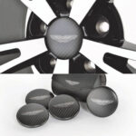 Aston Martin Carbon Fibre Wheel Centre Caps in Satin