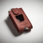 Aston Martin Car Leather Ecu Key Pouch In Chancellor Red