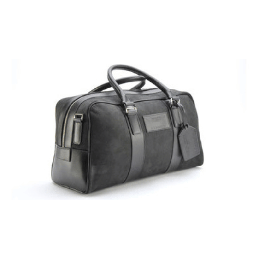 Aston Martin Medium Holdall in Black Leather