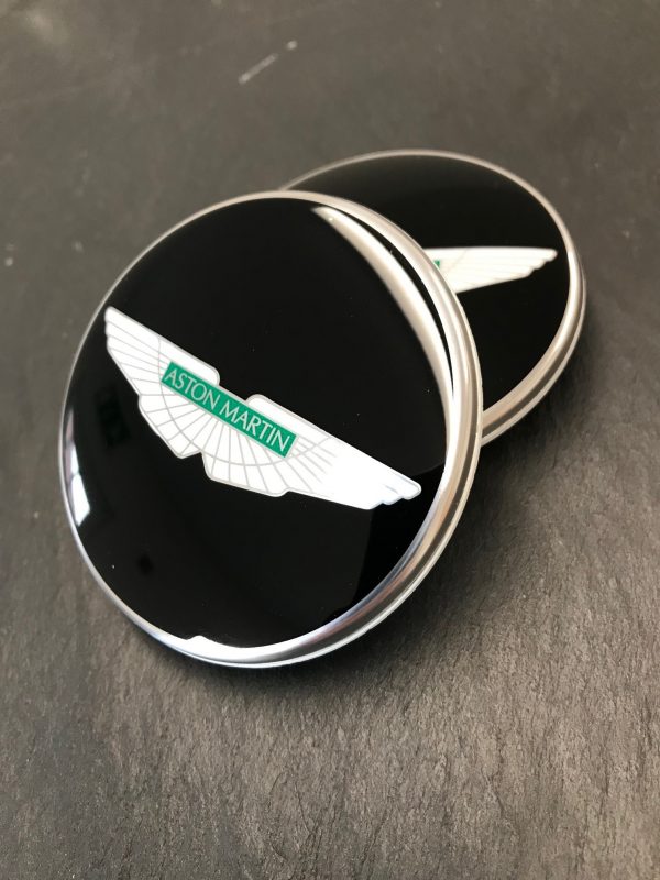 Aston Martin Wheel Centre Caps in Black