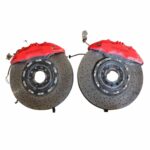 Axle Set-Bedded Carbon Ceramic Front Brake Disc and Pads