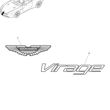 V12 Virage Badging