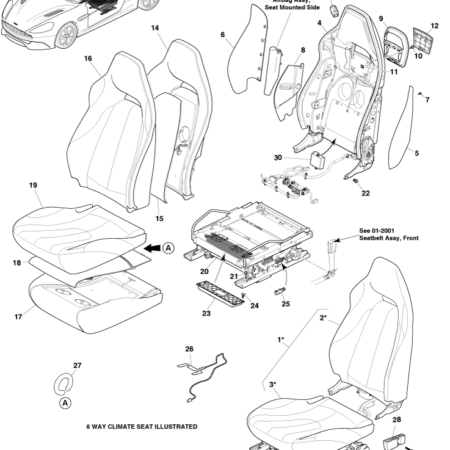 2nd Gen Vanquish Front Seat Assembly