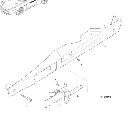 V12 Virage Inner Door Handle Assembly and Actuation