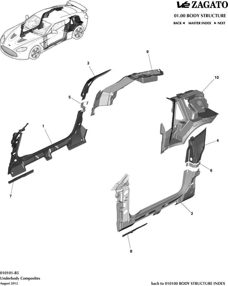 Underbody Module V12 Zagato Underbody Composites