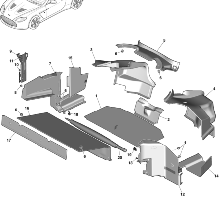 V12 Zagato Load Compartment Trim Assembly