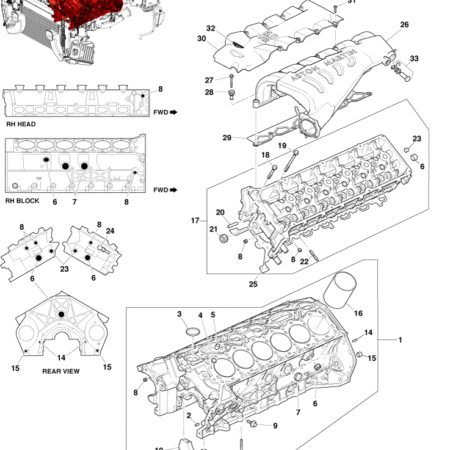 V12 zagato Engine Structure