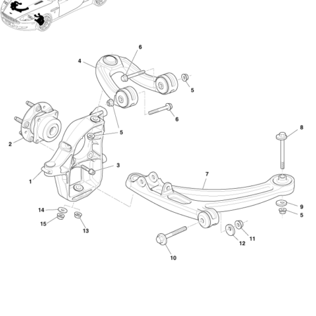 Early DB9 Front Suspension Sub System