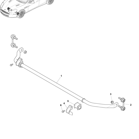 Rapide Front Stabilizer Bar Assembly