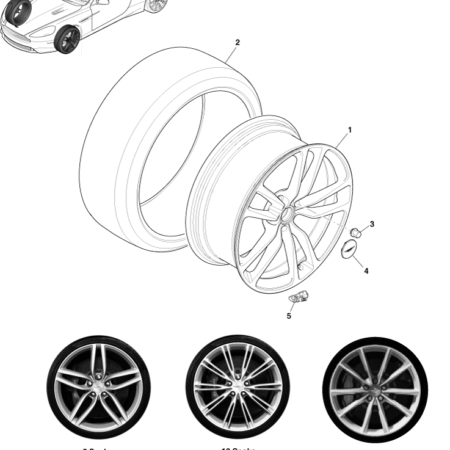 Later DB9 Front Wheel and Tyre Assembly