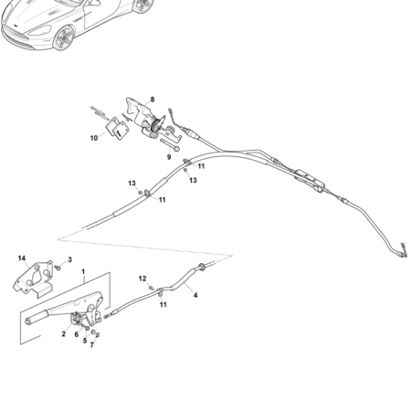 V12 Virage Parking Brake (Manual) (RHD)