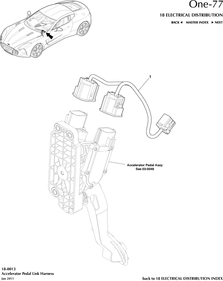 Aston Store Accelerator Pedal Link Harness Aston Store