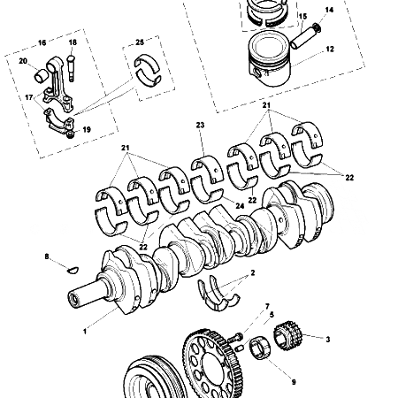 DB7 i6 (97) Crankshafts, Pistons and Rods