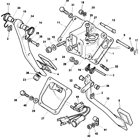 DB7 i6 (97) Pedal Gear - Brake and Clutch