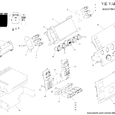 1st Gen Vanquish Instruments and Controls (2006 - From VIN 501949)