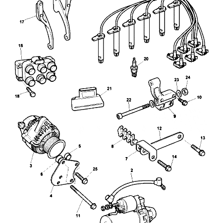 DB7 i6 (95) Engine Electrical Components