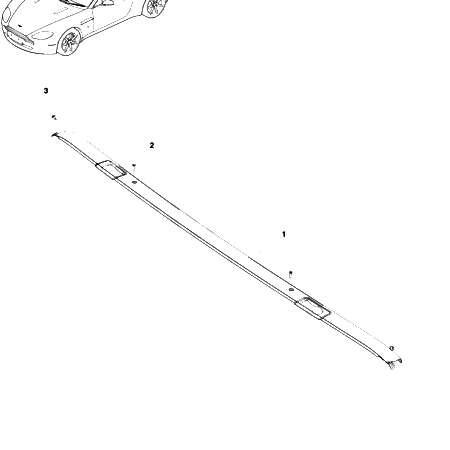 V8 Vantage Roof Trim Ornament (Roadster)