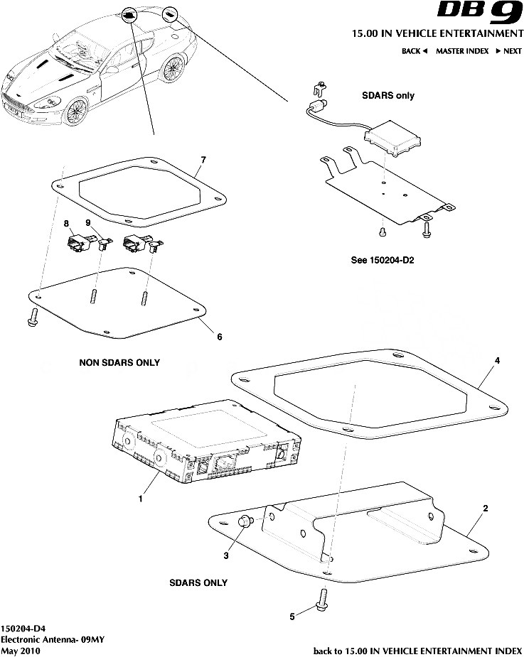 Early DB9 2009 Electronic Antenna