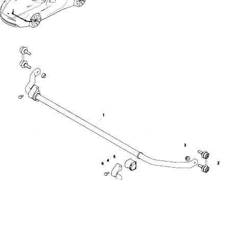 Later DB9 Front Stabilizer Bar Assembly