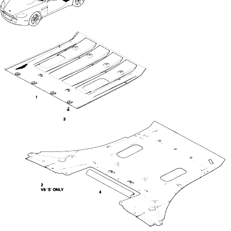 V8 Vantage Rear Shields (Coupe)