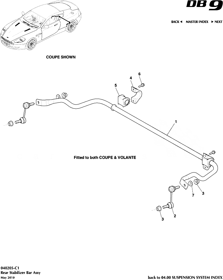 Aston Store Rear Stabilizer Bar Assembly Aston Store