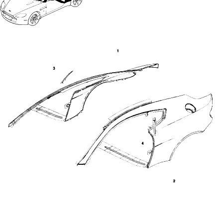 V8 Vantage Body Side and Quarter Assembly (Coupe)
