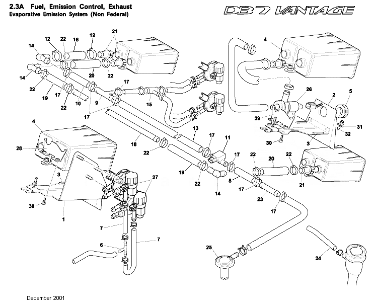 DB7 Vantage Evaporative Emission System (Non Federal) Aston Store