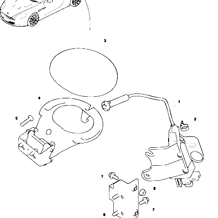 DBS V12 Fuel Filler Door Latches and Mechanisms (Coupe)
