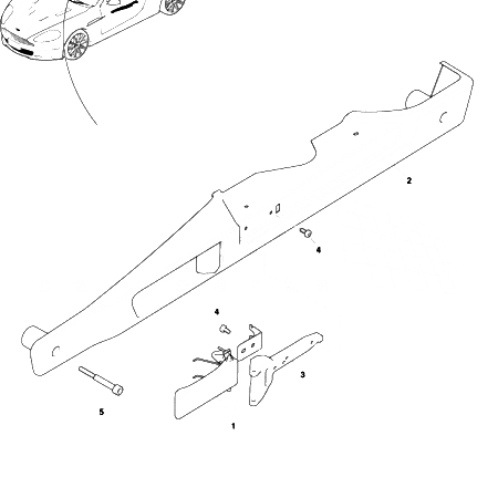 DBS V12 Handle Assembly, Front Door