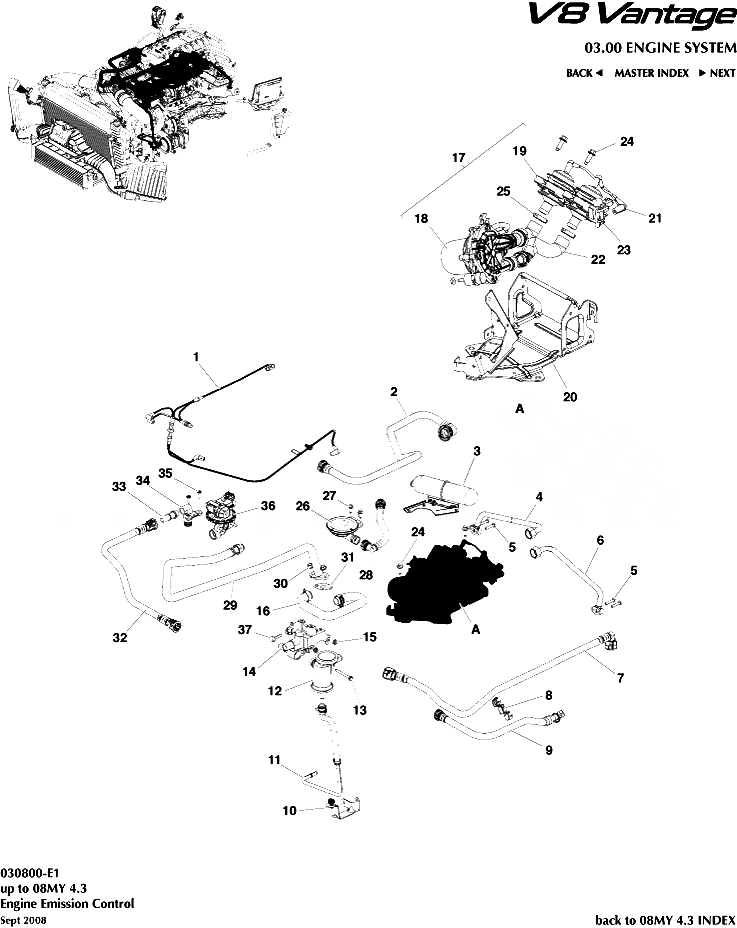 V8 Vantage Engine Emission Control Aston Store