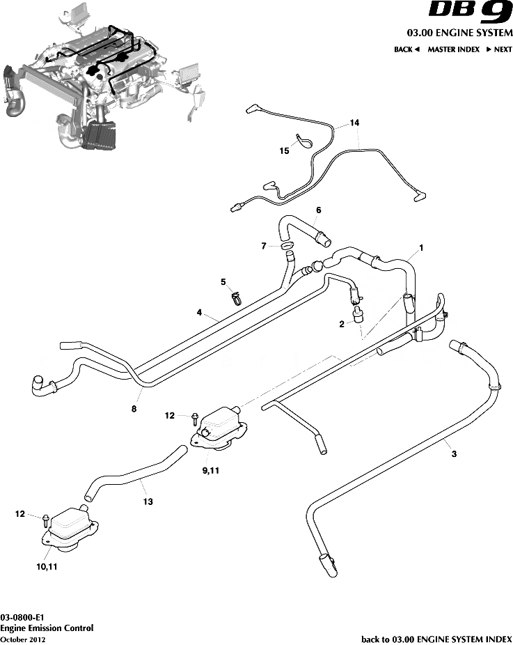Later DB9 Engine Emission Control Aston Store Aston Store