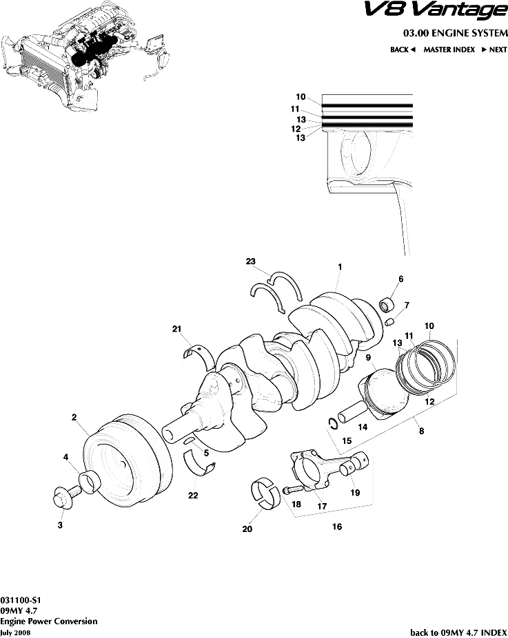 V8 Vantage Engine Power Conversion Aston Store