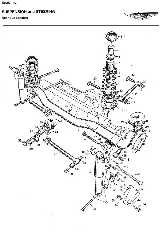 AMV8 Rear Suspension Parts