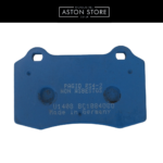 A set of replacement original engine Manufacture (OEM) Rear Brake Pad Parts for the Aston Martin V12 Vanquish - back of pads