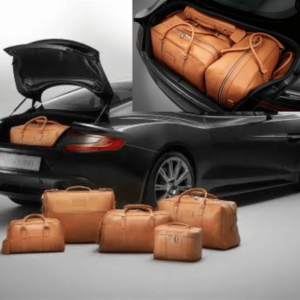 Aston Martin 6 Piece Luggage Set Black Fabric