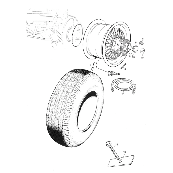 AMV8 Wheel and Tyre from 1986 Parts
