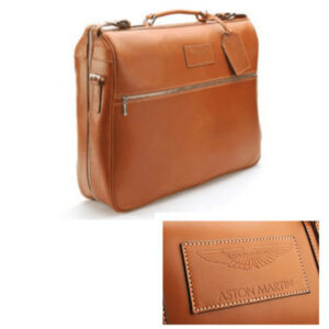 Aston Martin Tan Leather Garment Bag