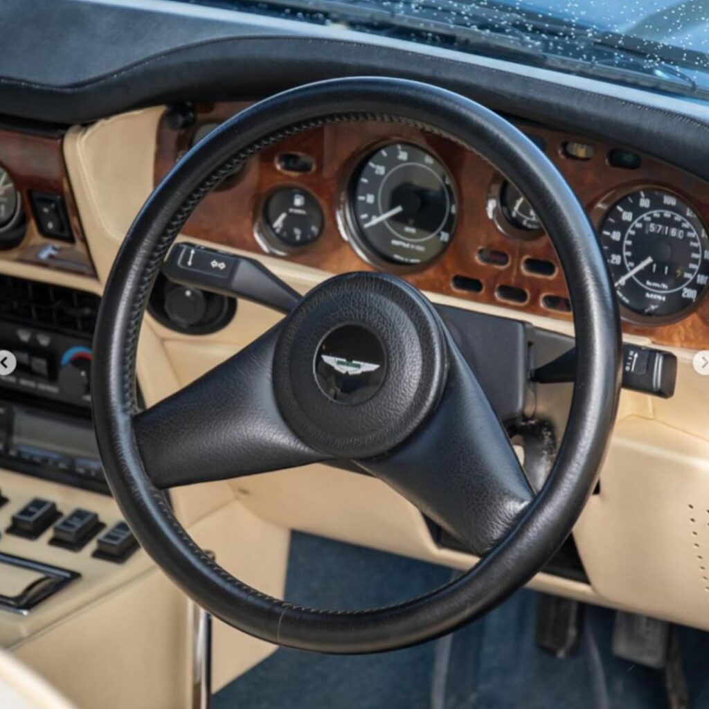 Before The Dash had been trimmed on the Aston Martin V8 Vantage X-Pack
