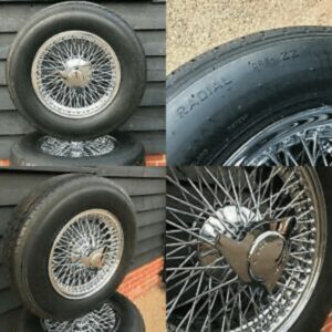 Set of 4 Aston Martin DB6 MKII Wheels with Tyres and Spinners