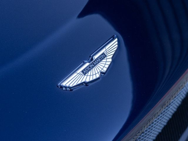 Modern Aston Martin Wings Logo on a V12 Vantage S Car