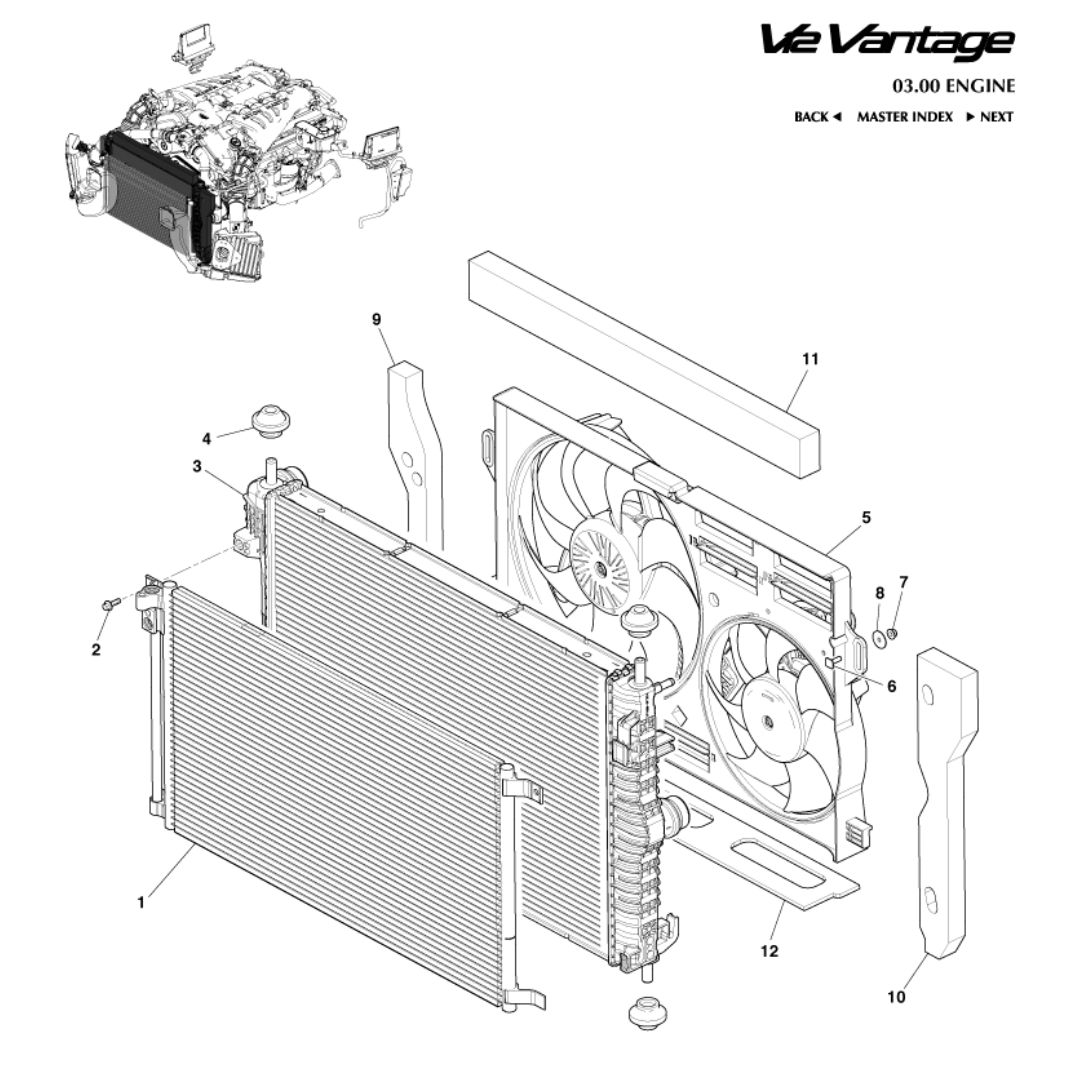 V12 Vantage Engine Cooling (line fit)