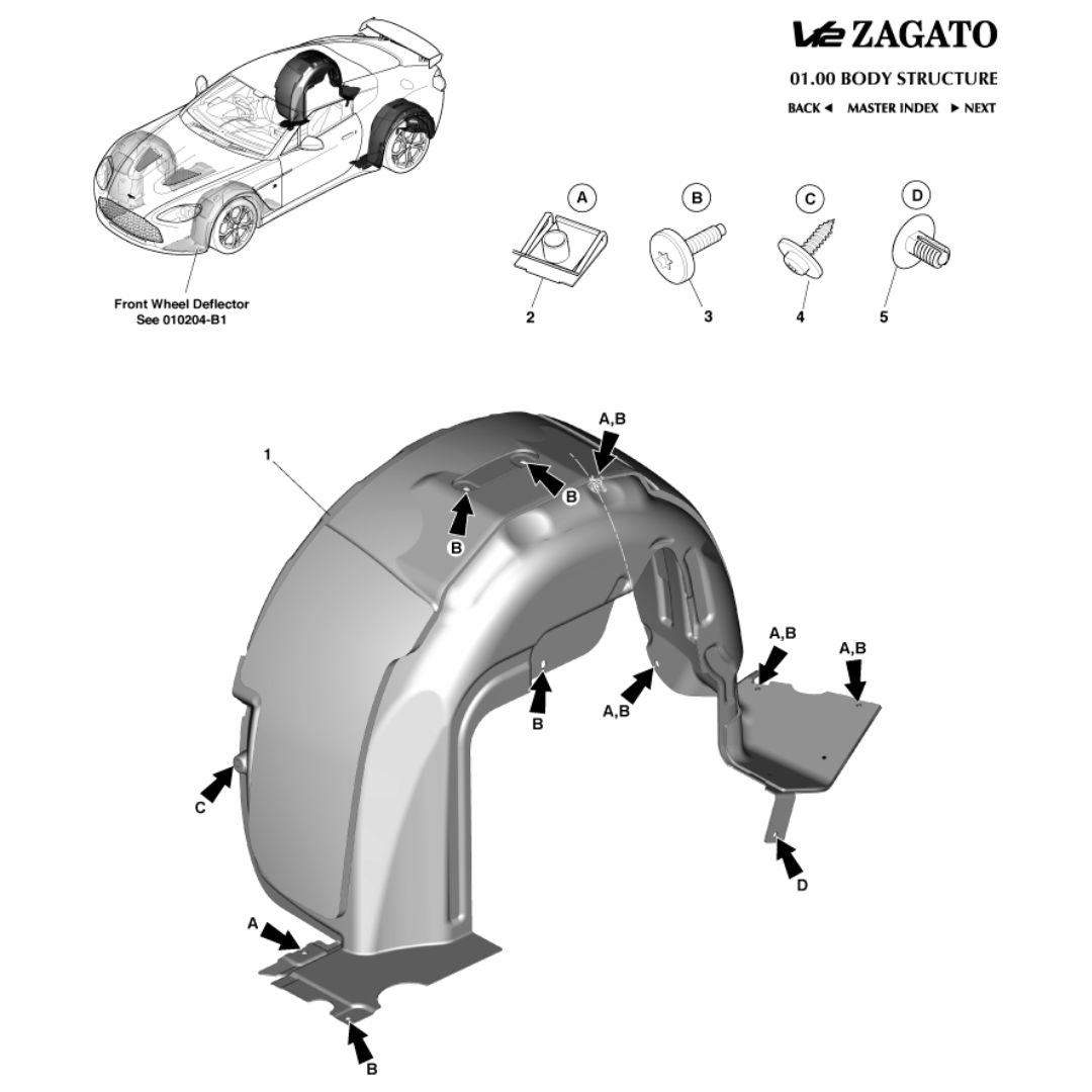 V12 Zagato Rear Deflectors and Shields