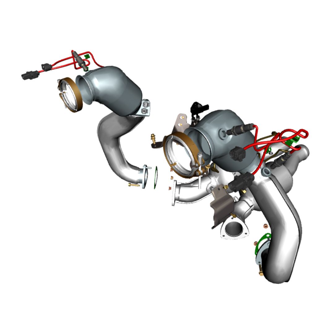 DB11 V8 Exhaust With GPF Emission Control Parts