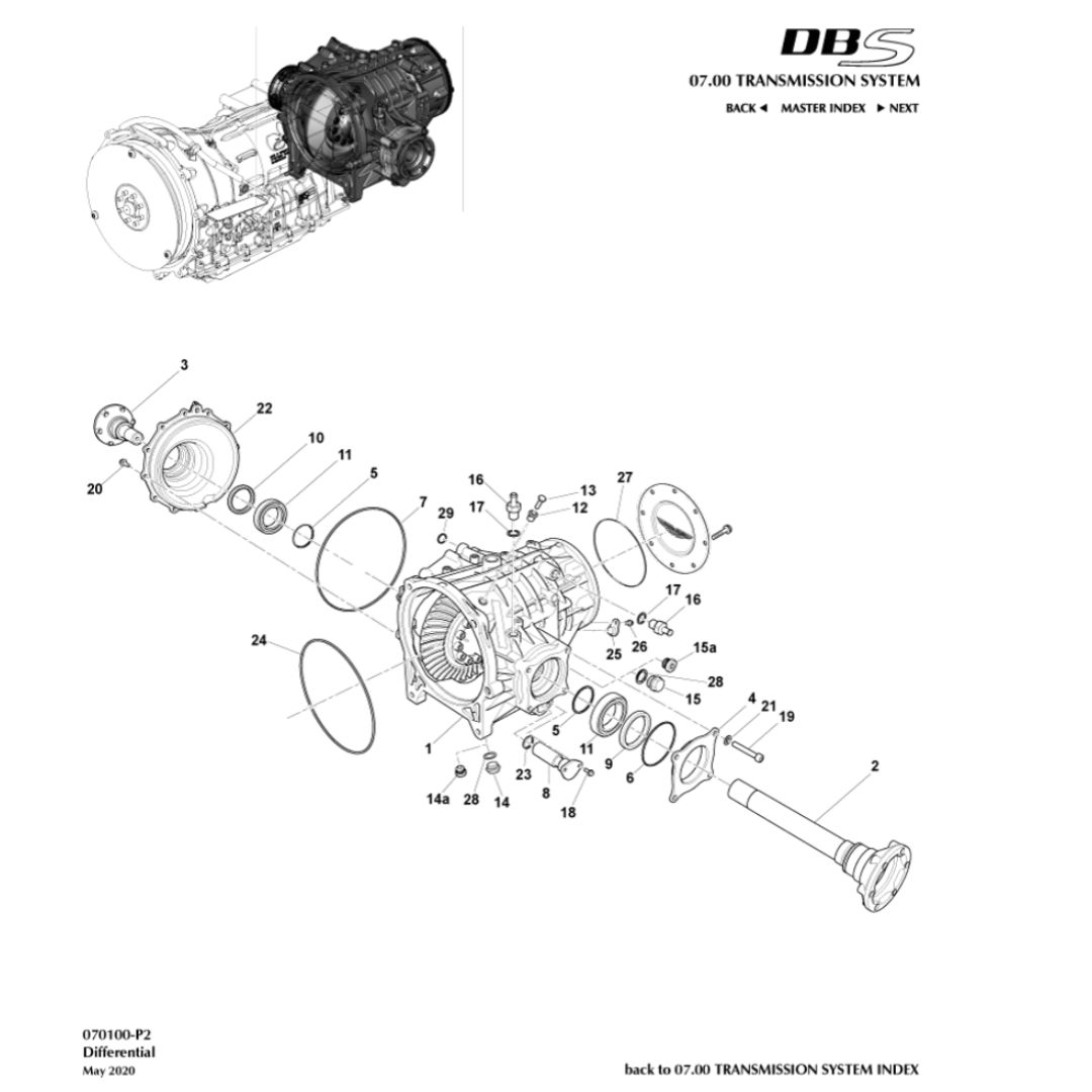 DBS V12 Automatic Differential Assembly