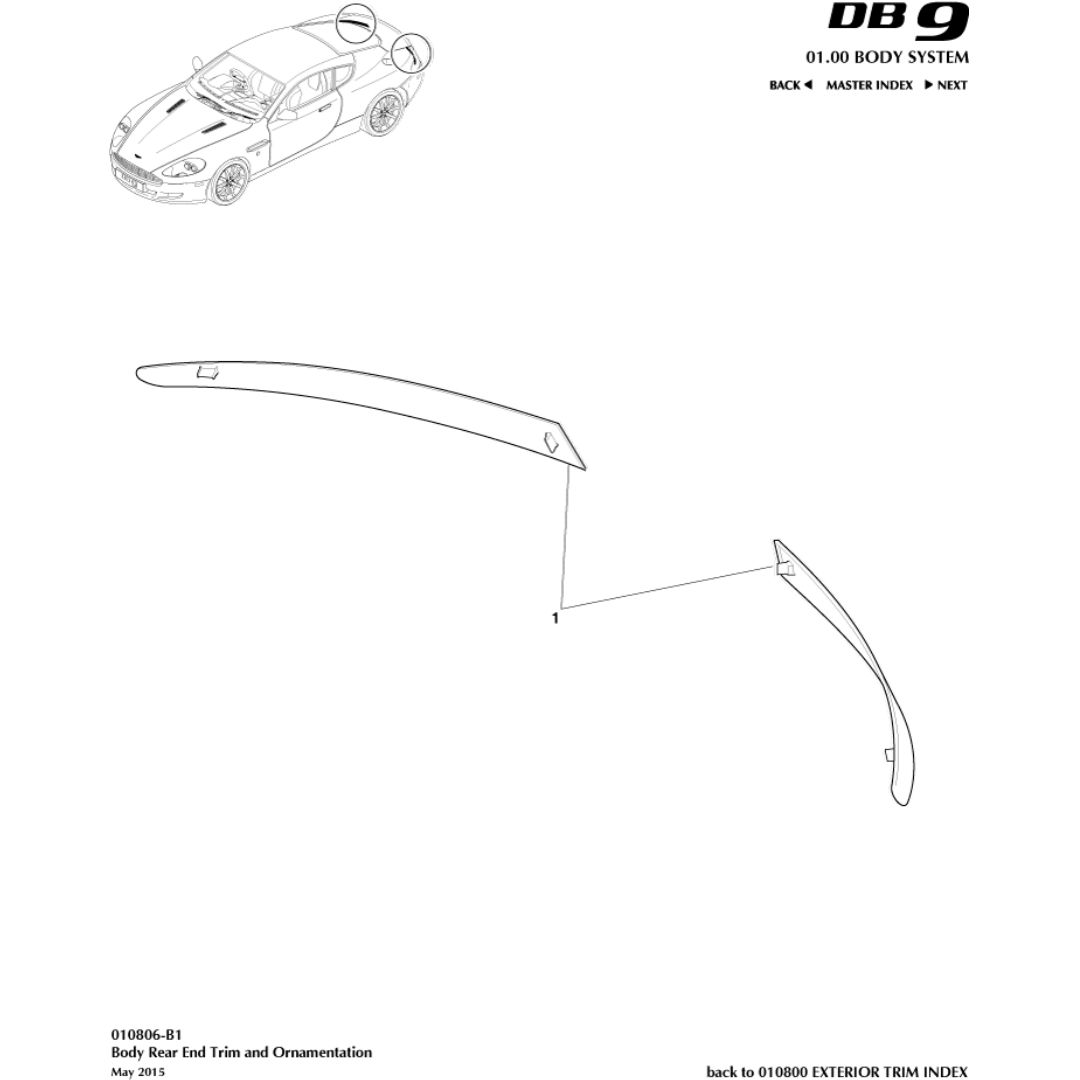Early DB9 Exterior Trim | Aston Martin