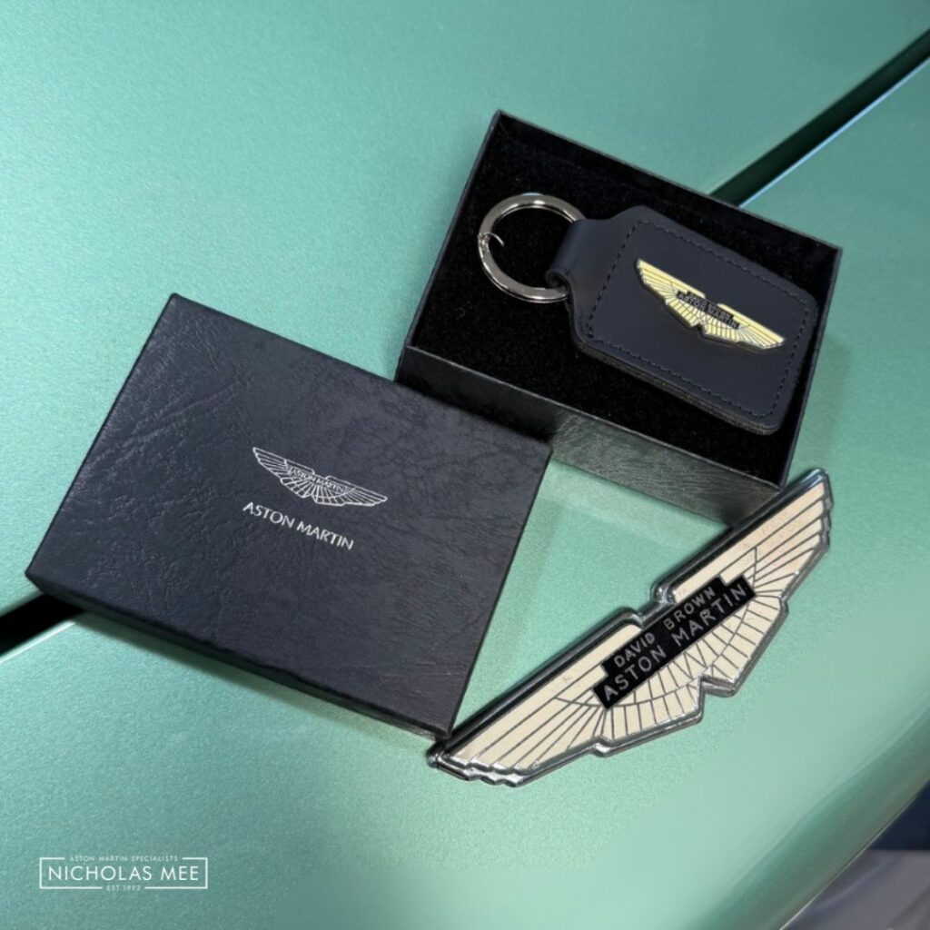 Aston Martin Black Leather Keyring | Anthony Holt